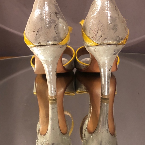 Real Tango shoes Aurora Lubiz silver yellow Hand Made in Buenos Aires 34 4 - Picture 7 of 10
